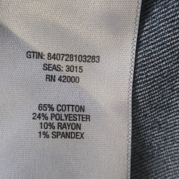 Adam Levine Collection Dark Wash Blue Jean Jacket - Picture 6 of 7